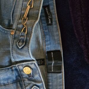 White House Black Market Denim Skinny Flare Jeans